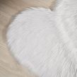 Sienna Faux Sheepskin Heart Rug - Grey