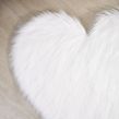 Sienna Faux Sheepskin Heart Rug - White