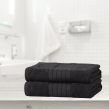 Luxury 100% Cotton 2 Jumbo Bath Sheets Large Towels Bale - Black