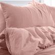 Brentfords Washed Linen Look Duvet Cover Set - Blush