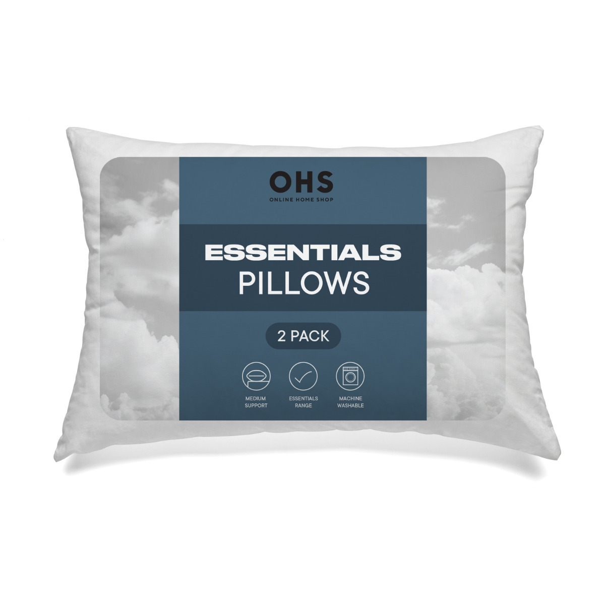 Foam Pillow Essential Home Pillows Graph-Iced Pillow: Cooling