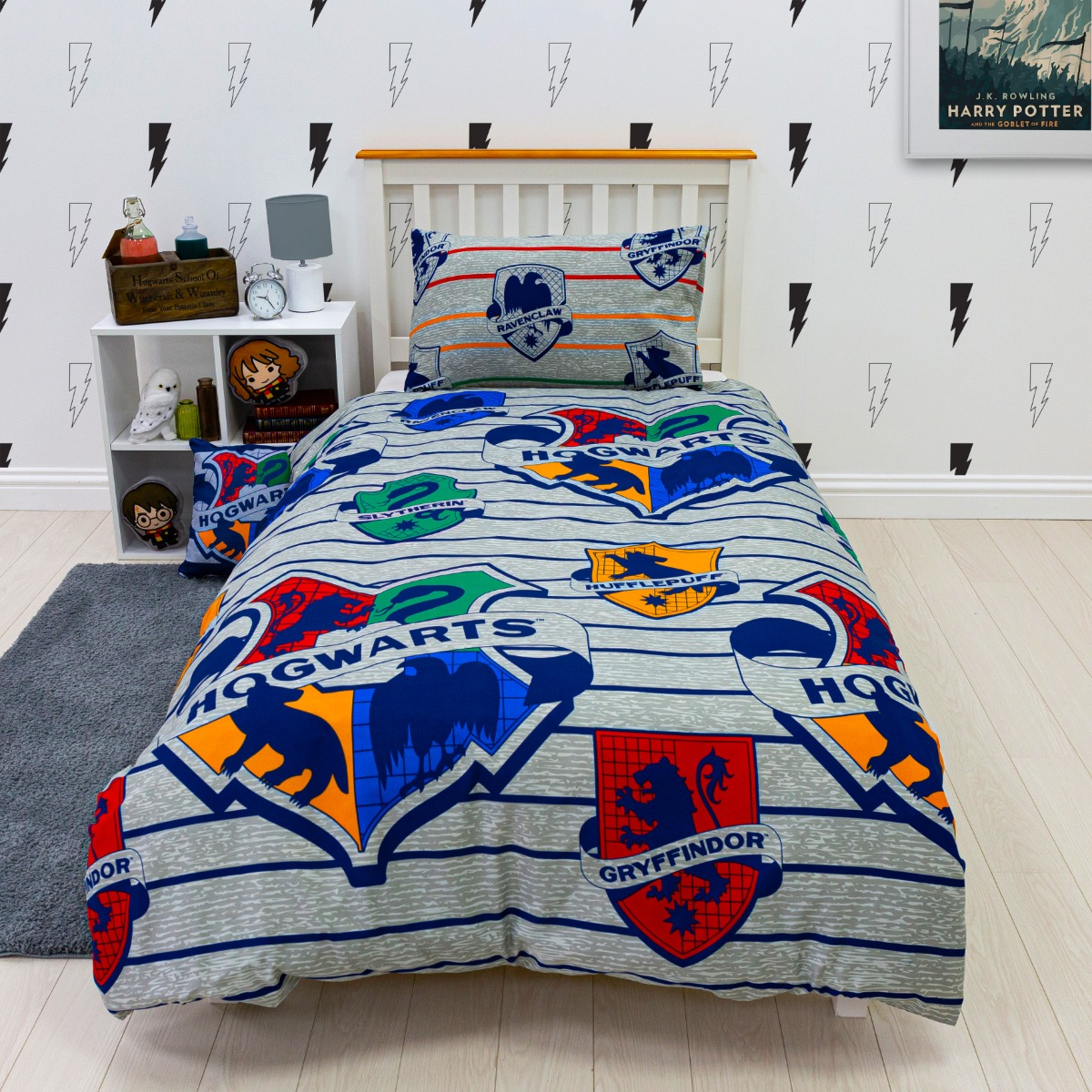 Harry Potter Duvet Set, Grey Single