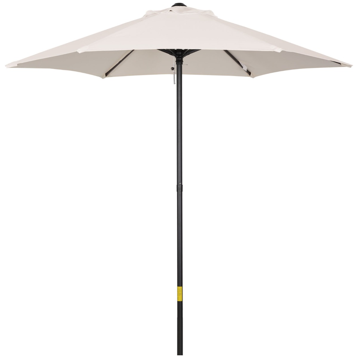 Outsunny Patio Parasol Umbrella, Cream – 1.96m