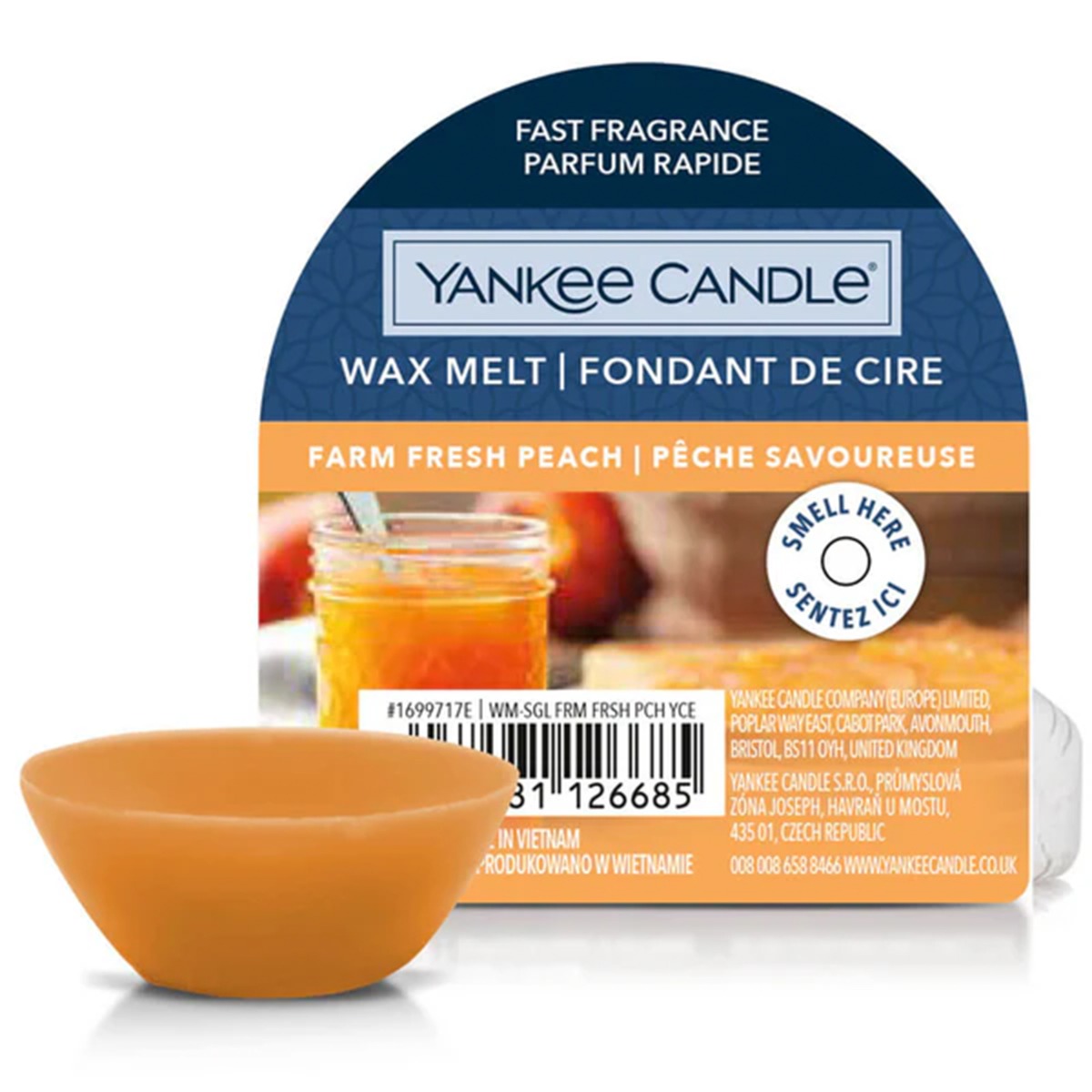 Yankee Candle Wax Melt, Farm Fresh Peach – 22g
