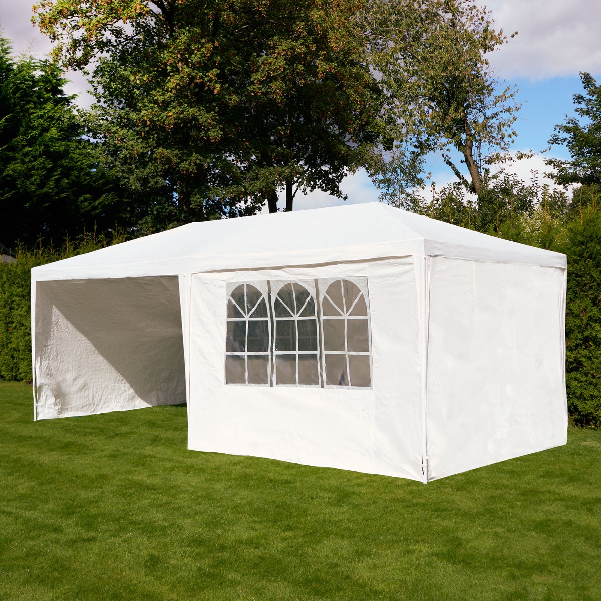OHS Large Water Resistant Gazebo with Sides – White