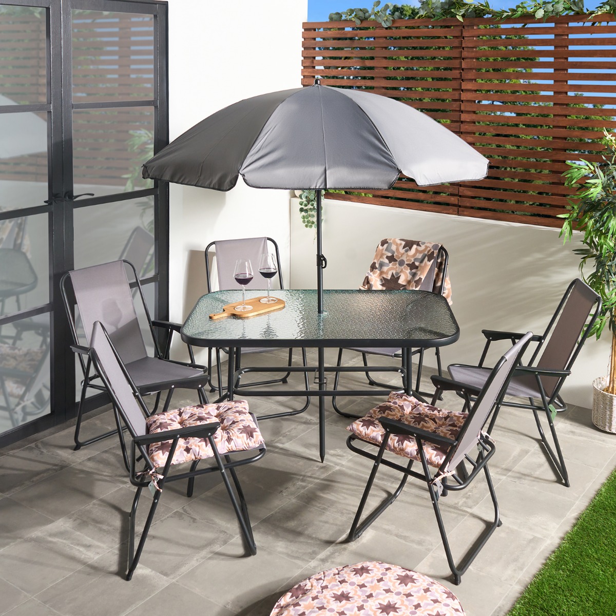 OHS 8-Piece Patio Set – Grey