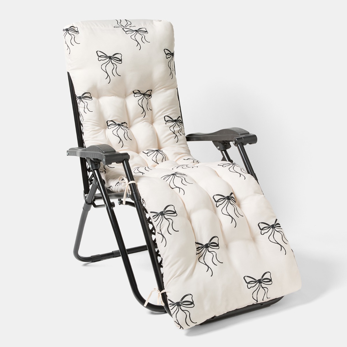 OHS Bow Print Gravity Chair Cushion – Monochrome