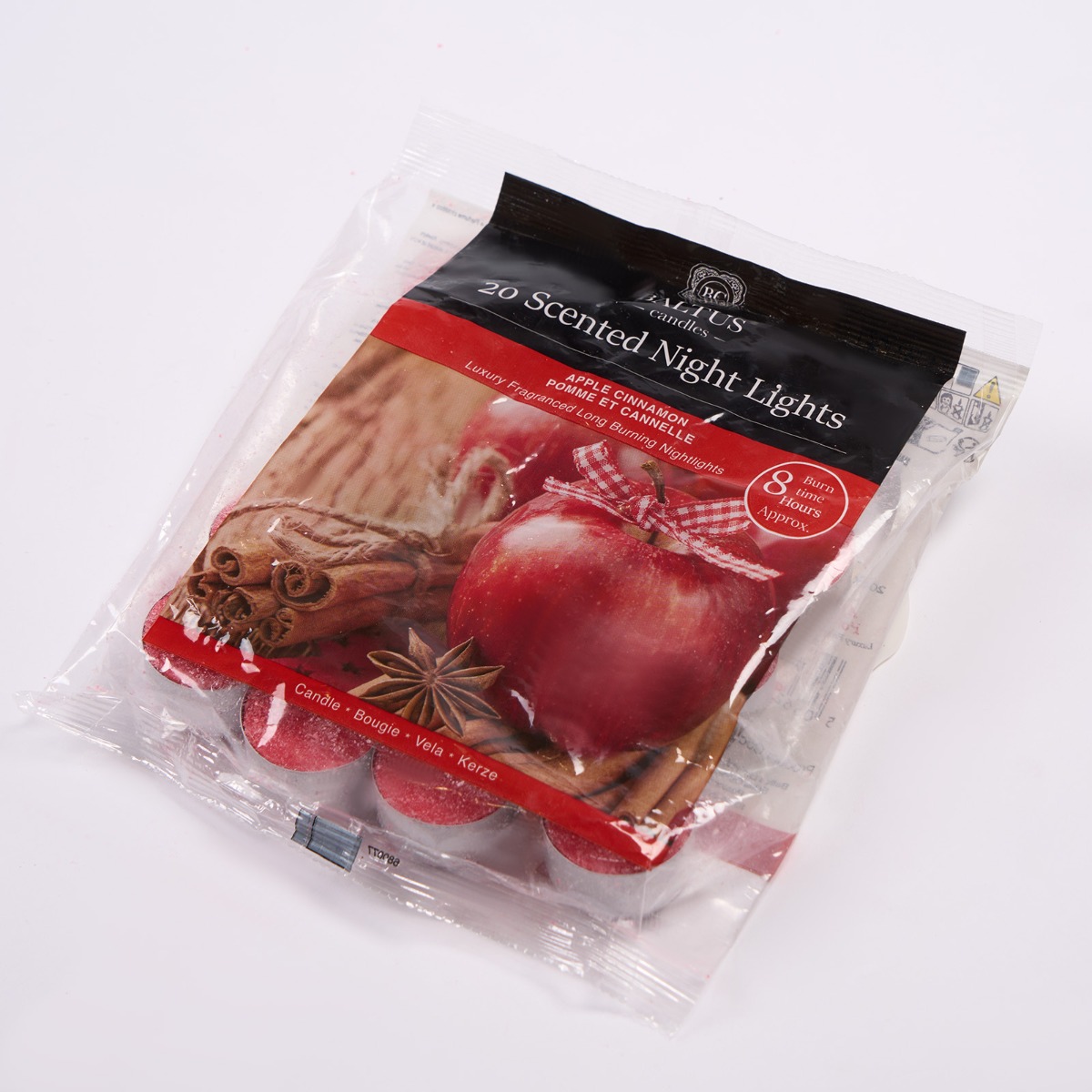 Baltus 20 Pack Apple & Cinnamon Tealights – Red