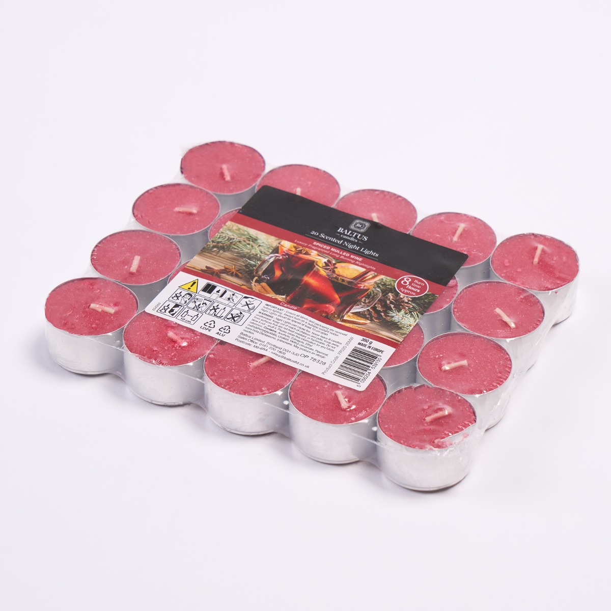 Baltus 20 Pack Mulled Wine Tealights – Red