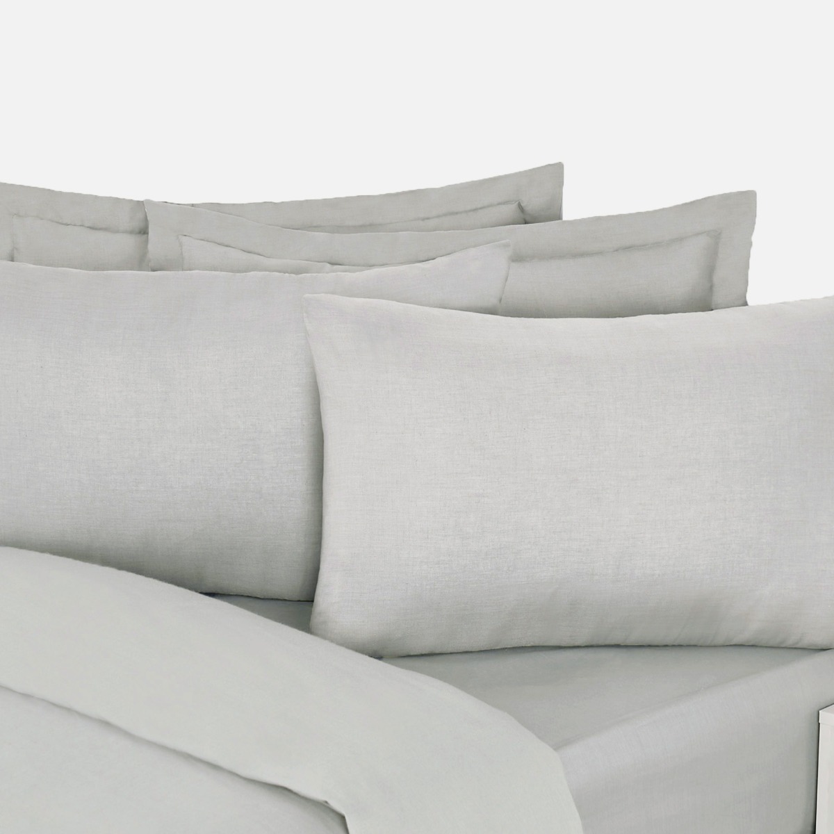 OHS 2 Pack Polycotton Housewife Pillowcases – Silver