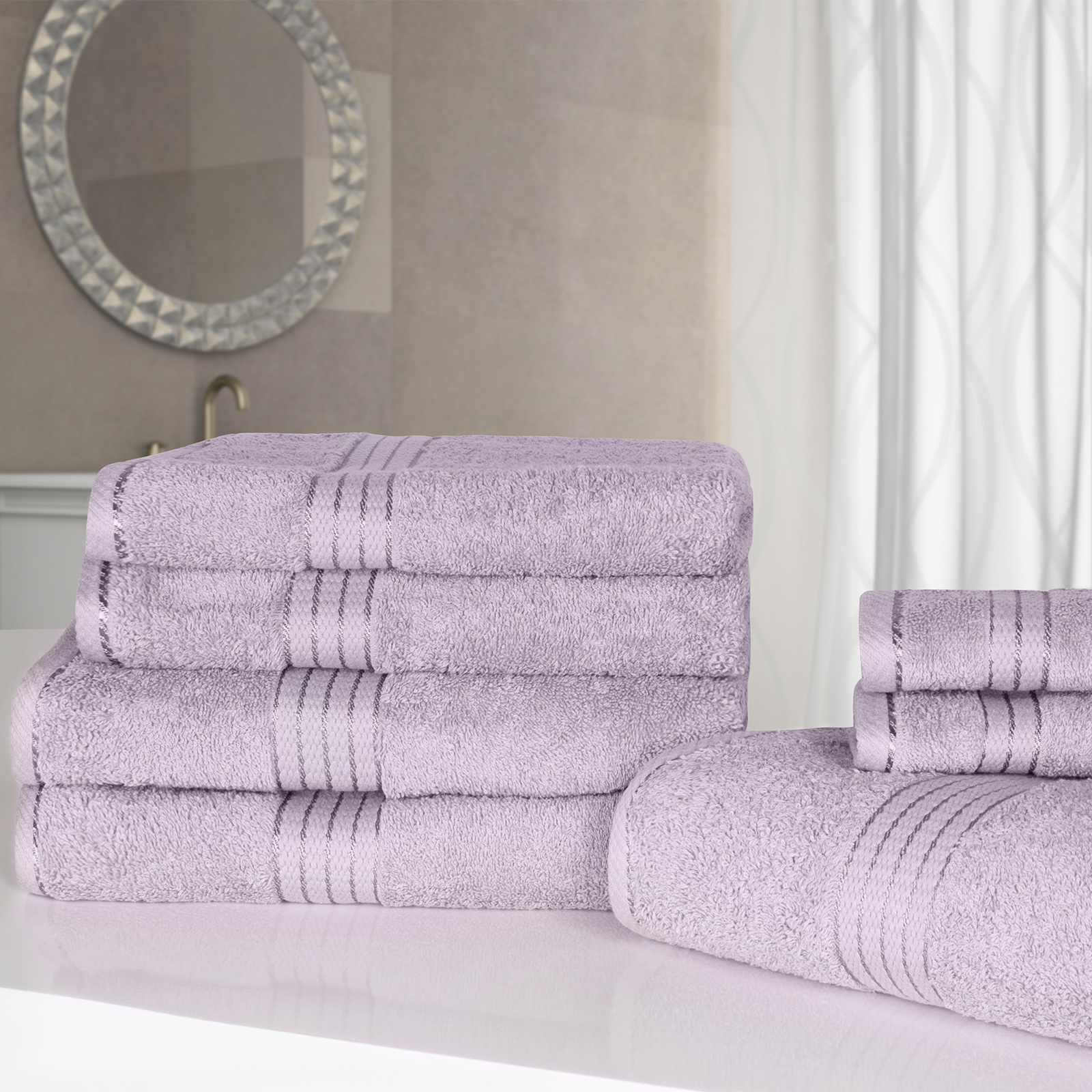 7 Piece Towel Bale Set 500 GSM – 100% Cotton – Heather