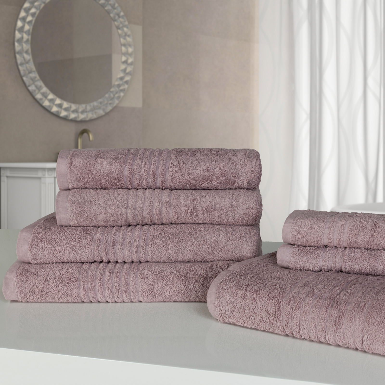 7 Piece Towel Bale Set 550 GSM – 100% Cotton – Heather