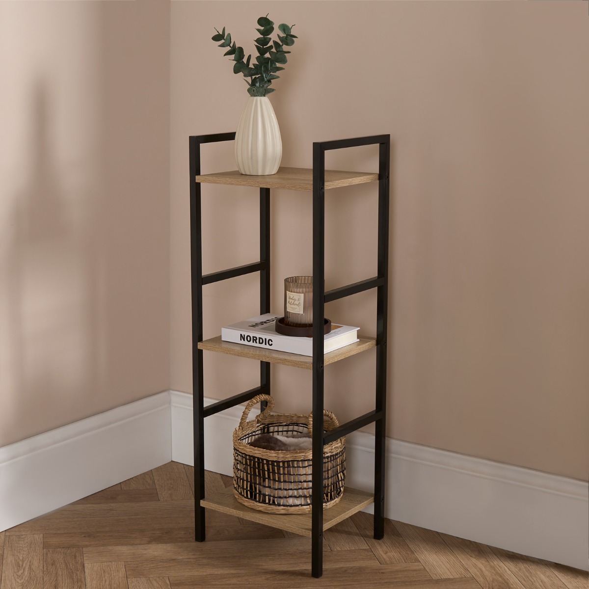 OHS Manhattan 3-Tier Shelving Unit – Natural