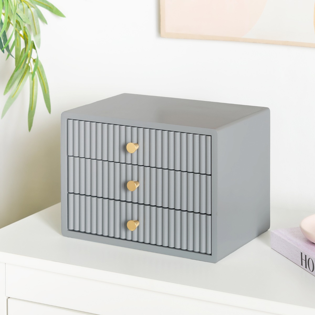 OHS Small Ribbed Desk Drawers – Grey