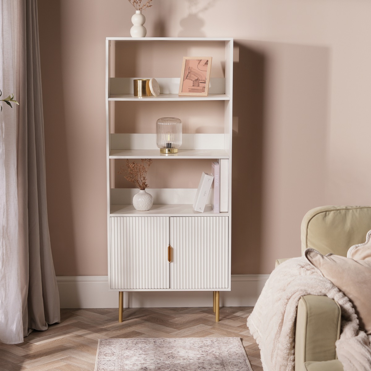 Ohs Ribbed Display Unit - White
