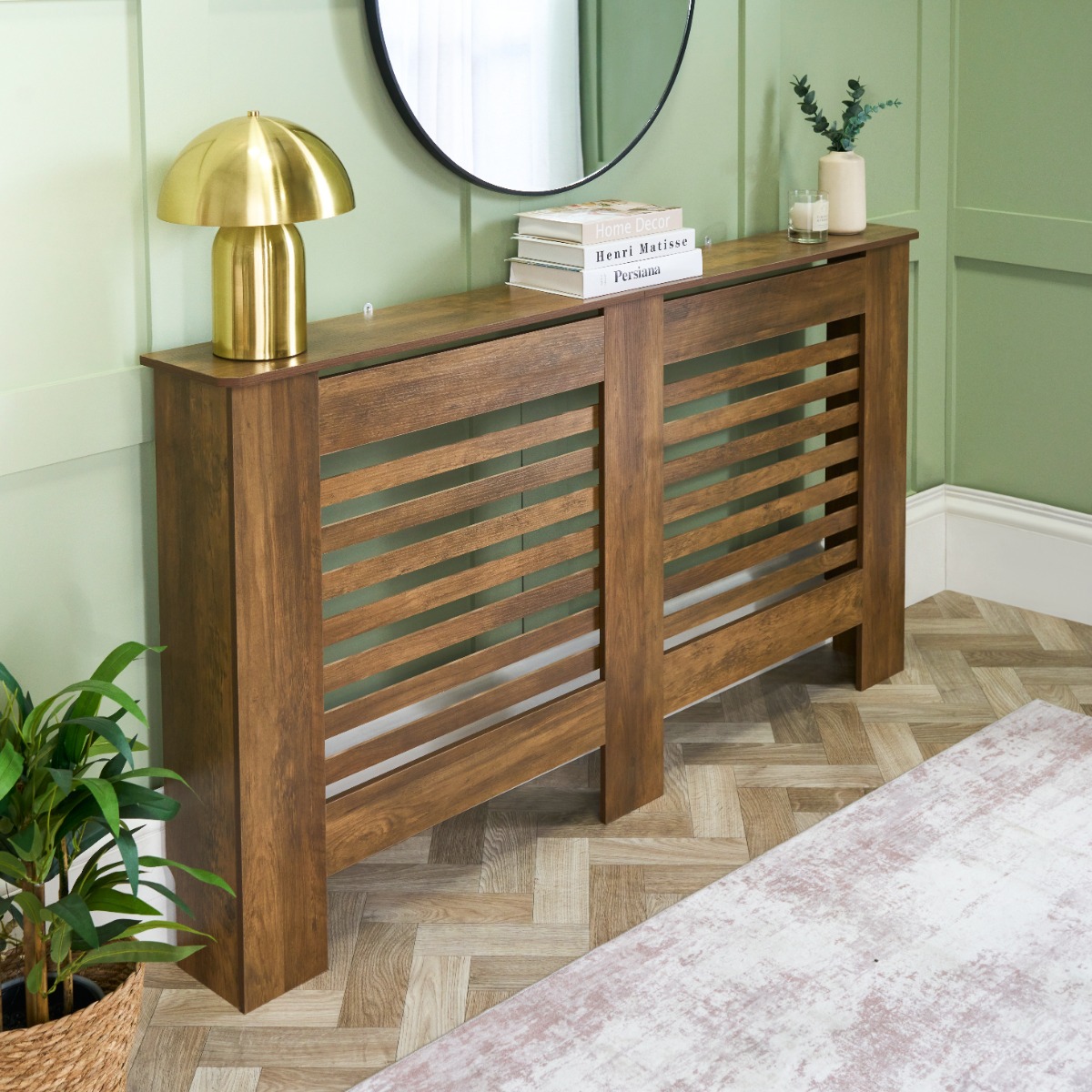 Ohs Small Radiator Cover - Dark Wood