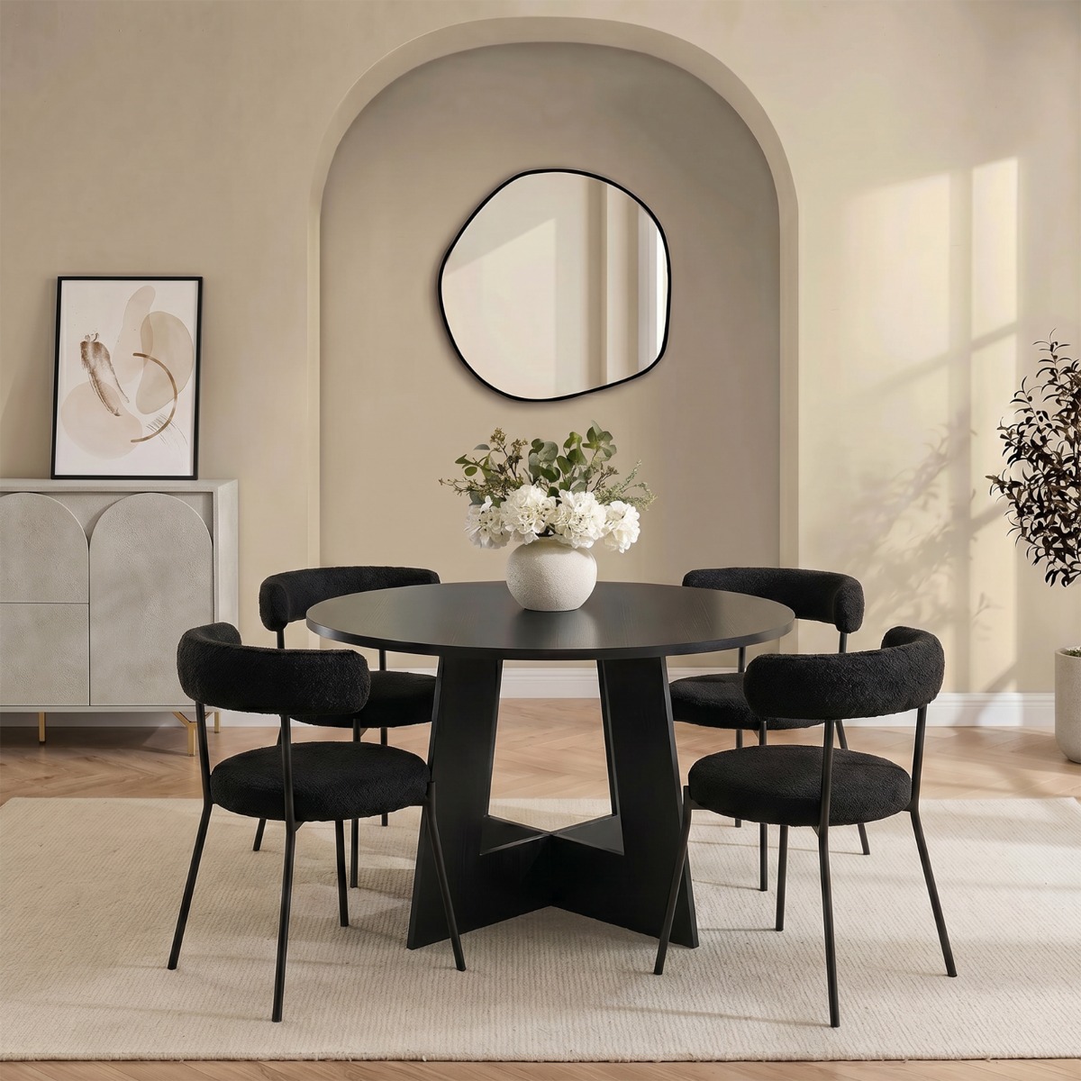  Angular Dining Table - Black