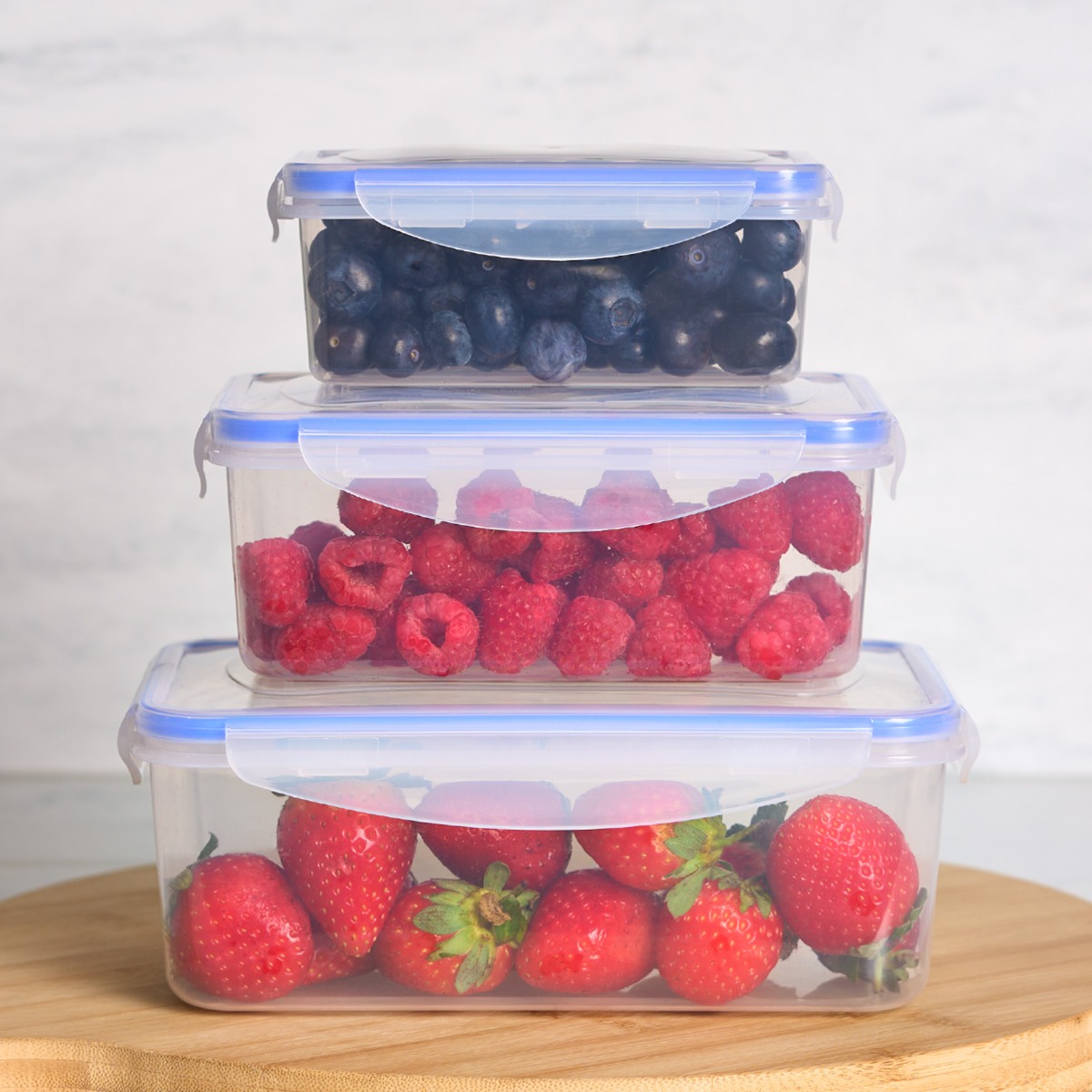 OHS Rectangle Plastic Storage Set, 3 Piece – Clear