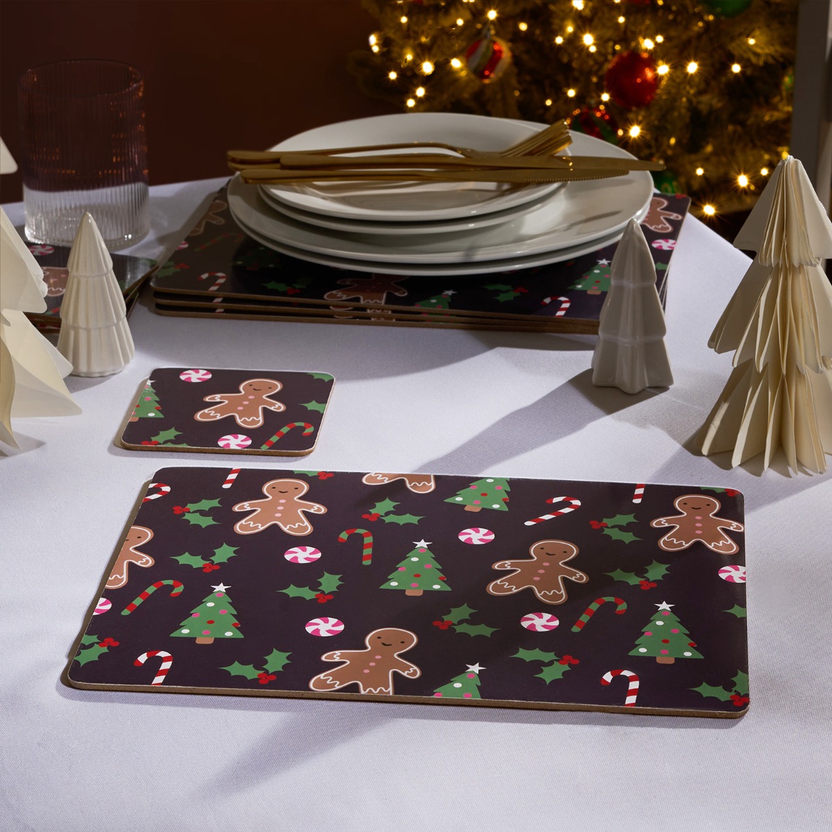 OHS Gingerbread Placemat and Coaster Set – 4 Pack