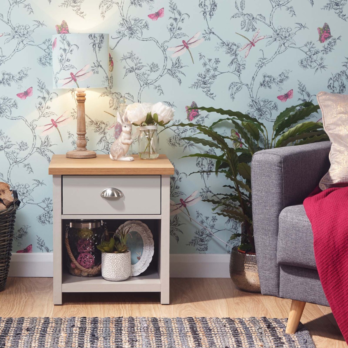 Lancaster Lamp Table – Grey