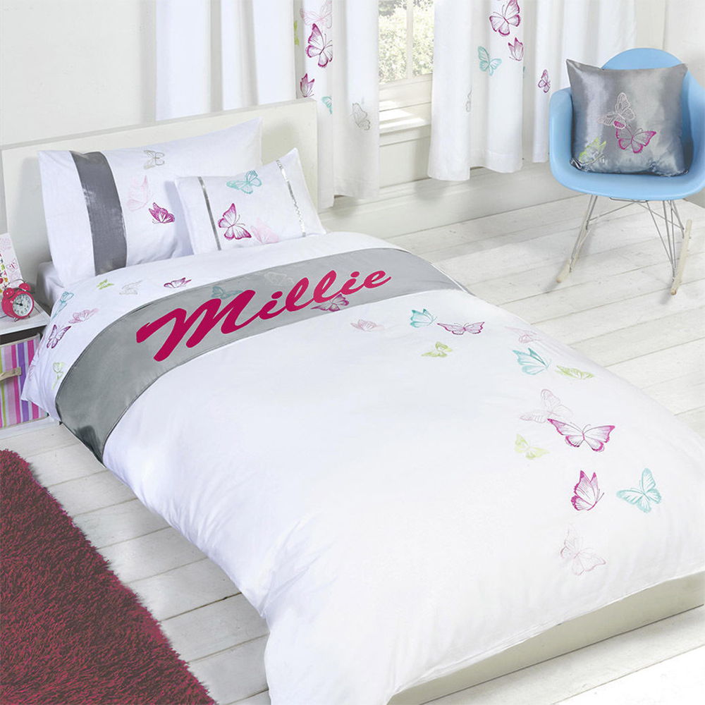 Personalised Butterfly Duvet Cover Set – Millie, Double