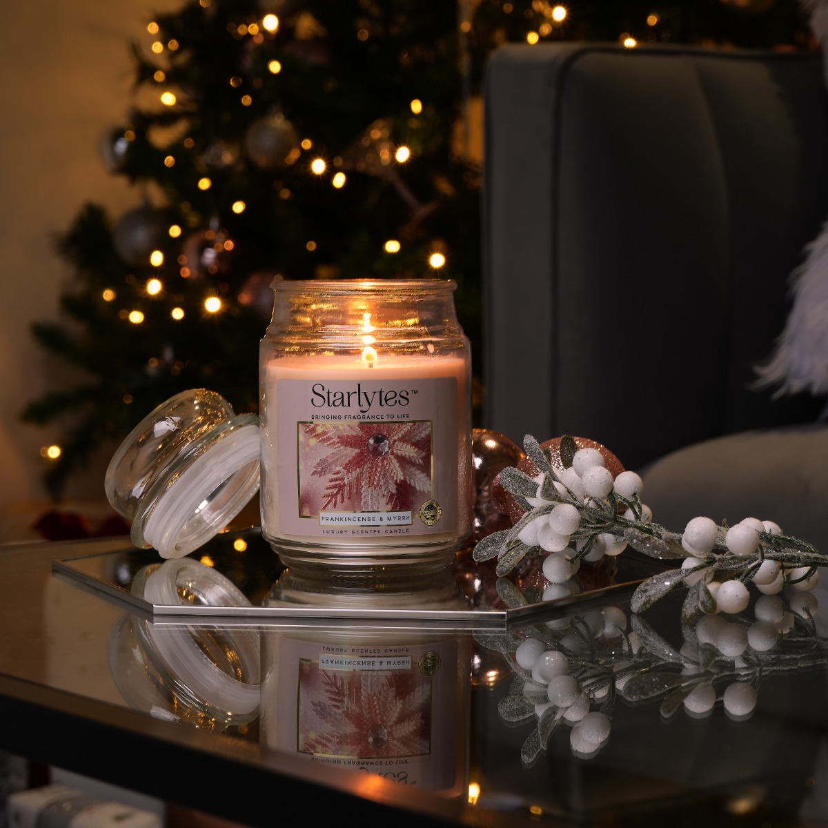 Starlytes 18oz Jar Candle – Frankincense & Myrrh