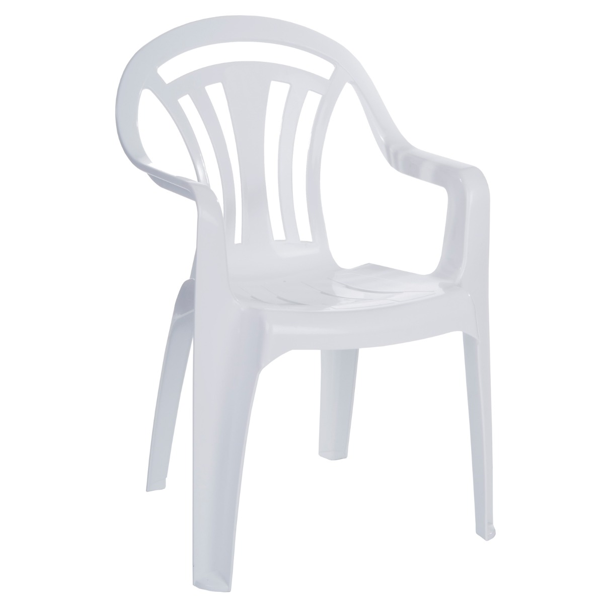 Wham 1 Pack Low Back Plastic Garden Chair – White