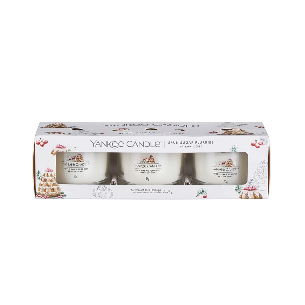 Yankee Candle Votive Set Of 3 – Spun Sugar Flurries