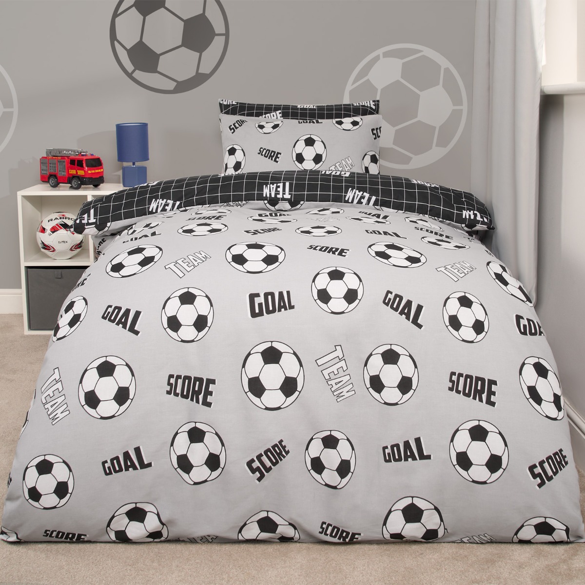 OHS Football Duvet Set, Grey – Single