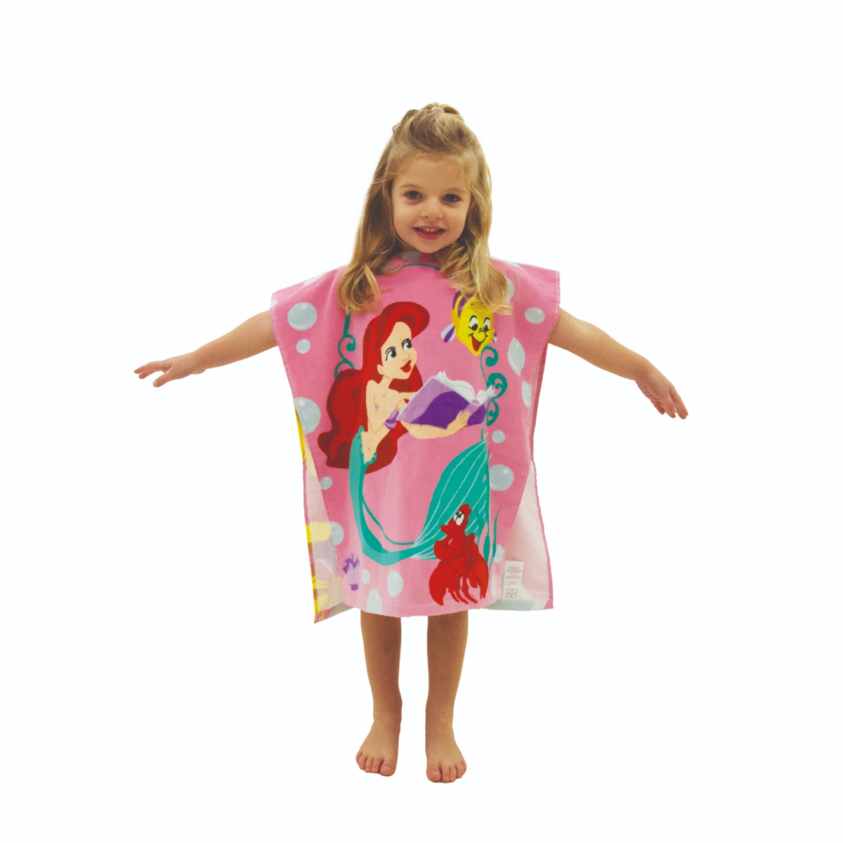 Disney Princess Royal Tales Kids Towel Poncho, Pink – One Size