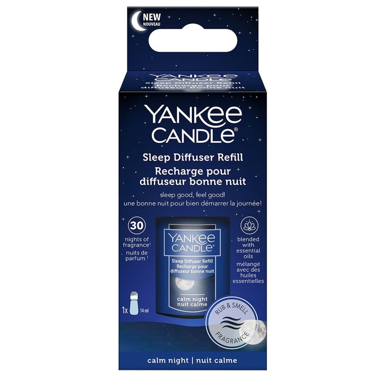 Yankee Candle Sleep Diffuser Refill, Calm Night – 14ml