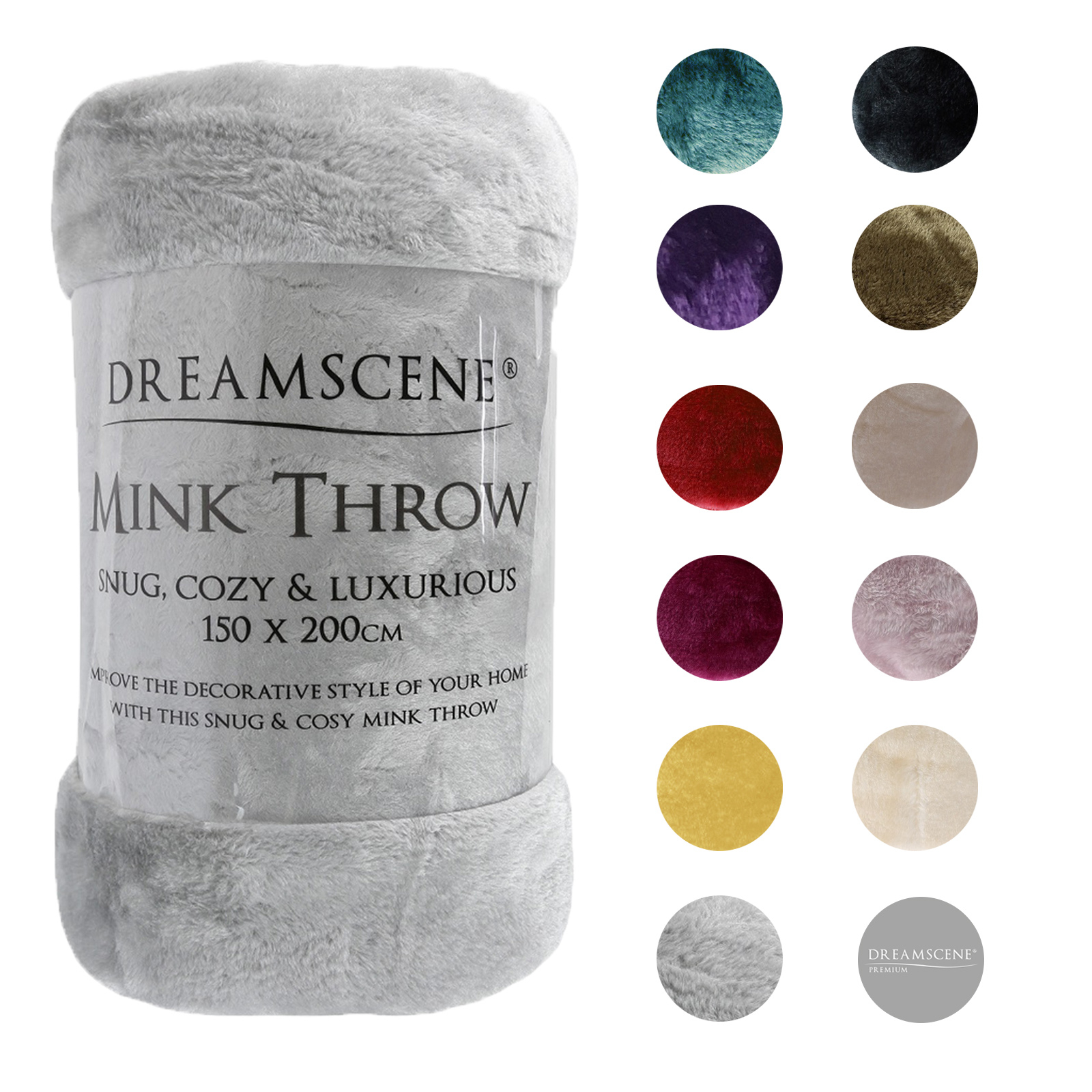 Luxury Faux Fur Mink Fleece King Size Throw – Mink