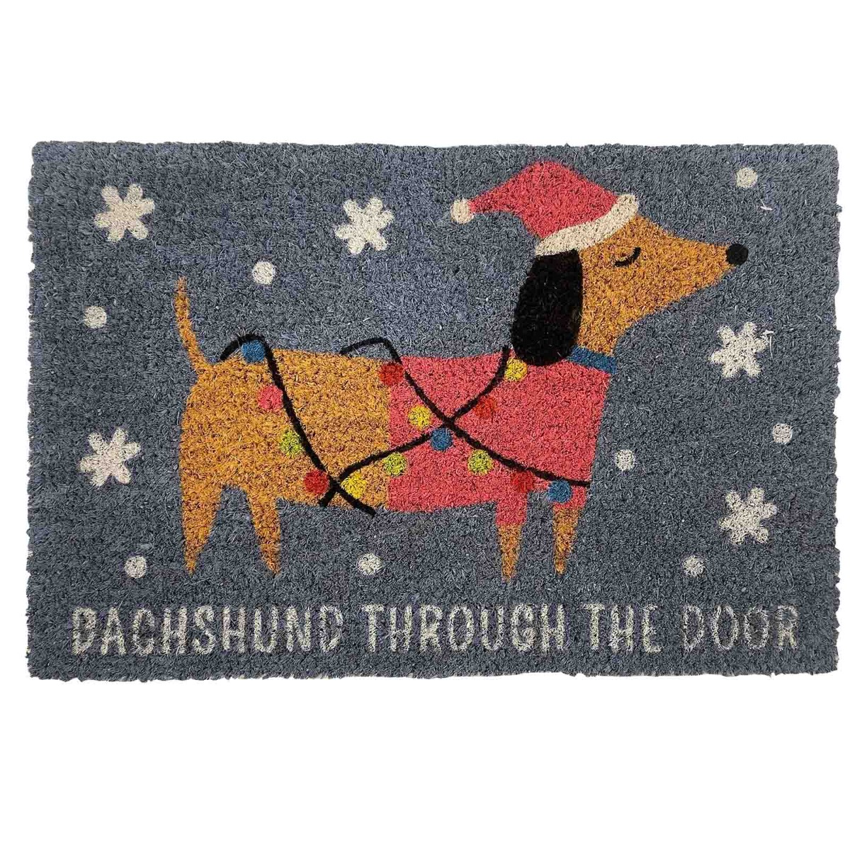 Mighty Mat Dachshund Doormat – Blue