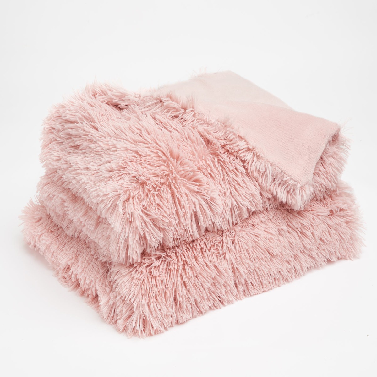 OHS Fluffy Fleece Throw, Blush – 150 x 200cm