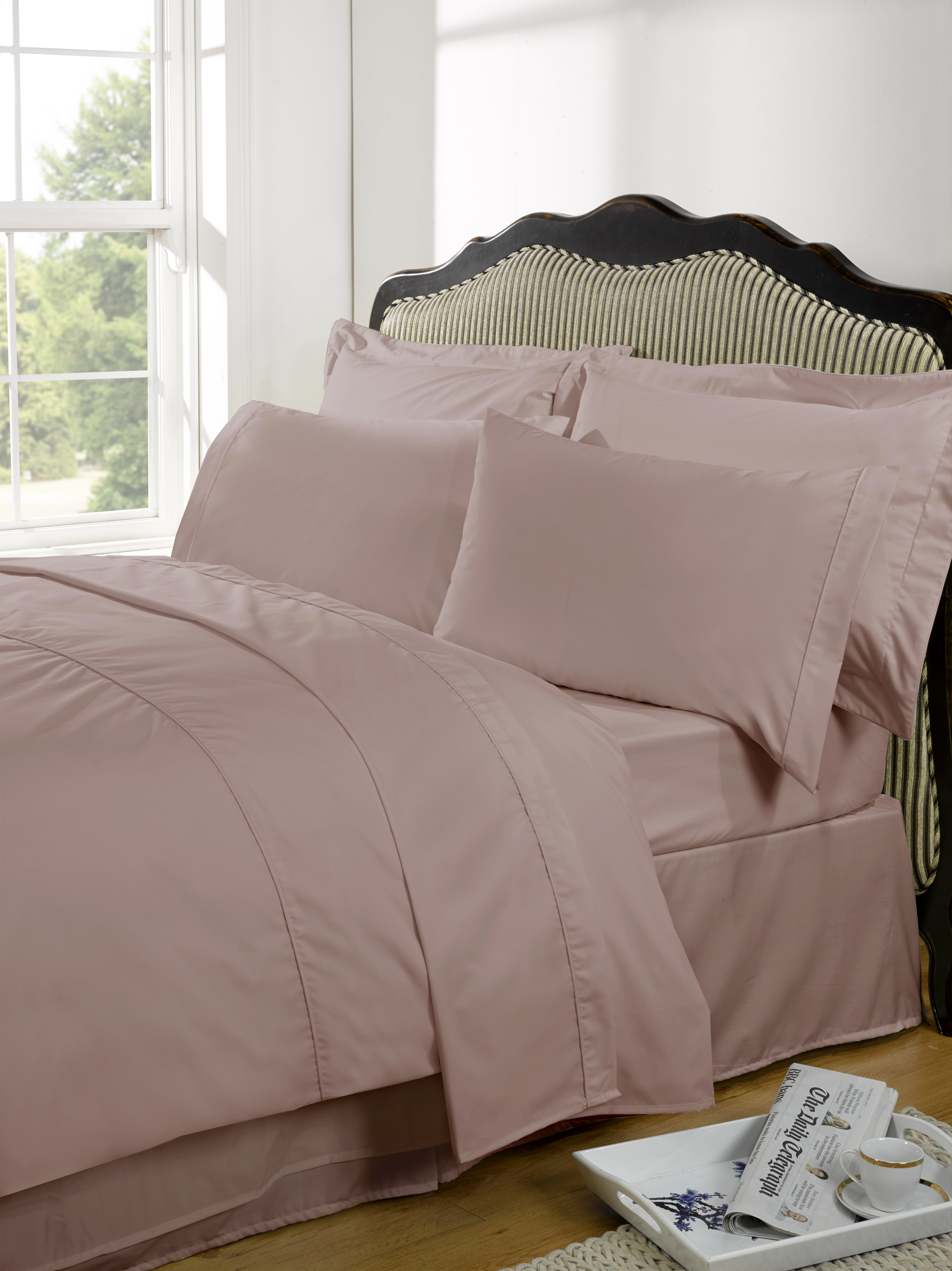 OHS 100% Egyptian Cotton Plain Dye Oxford Pillowcase 230TC – Vintage Pink