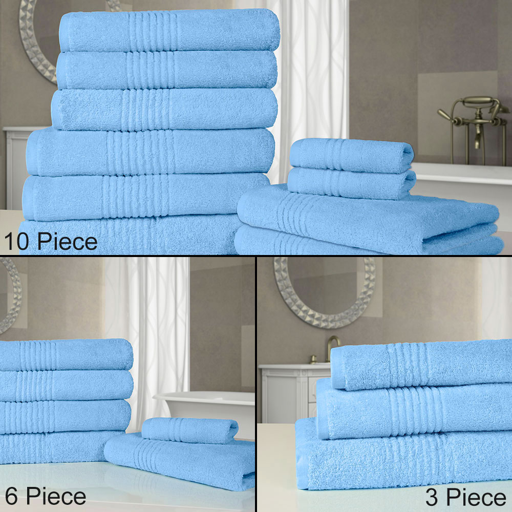 3 Piece Towel Bale Gift Sets 550 gsm – 100% Cotton – Blue