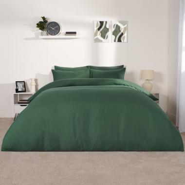 OHS Plain Duvet Cover Set - Forest Green