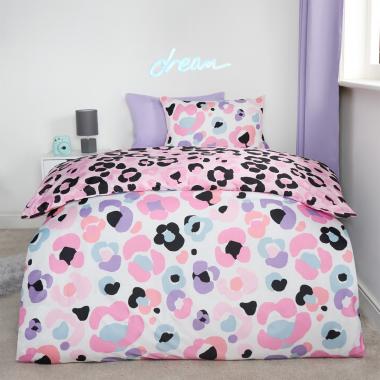 OHS Leopard Print Duvet Cover Set - Multi