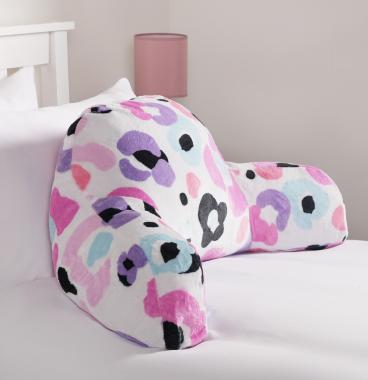 OHS Kids Leopard Fleece Cuddle Cushion - Multi