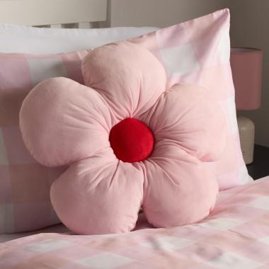 OHS Flower Shaped Scatter Cushion - Pink/Red
