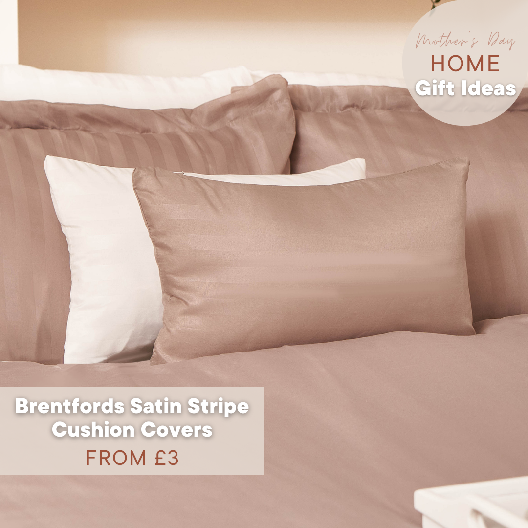 Brentfords 2 Pack Satin Stripe Cushion Covers