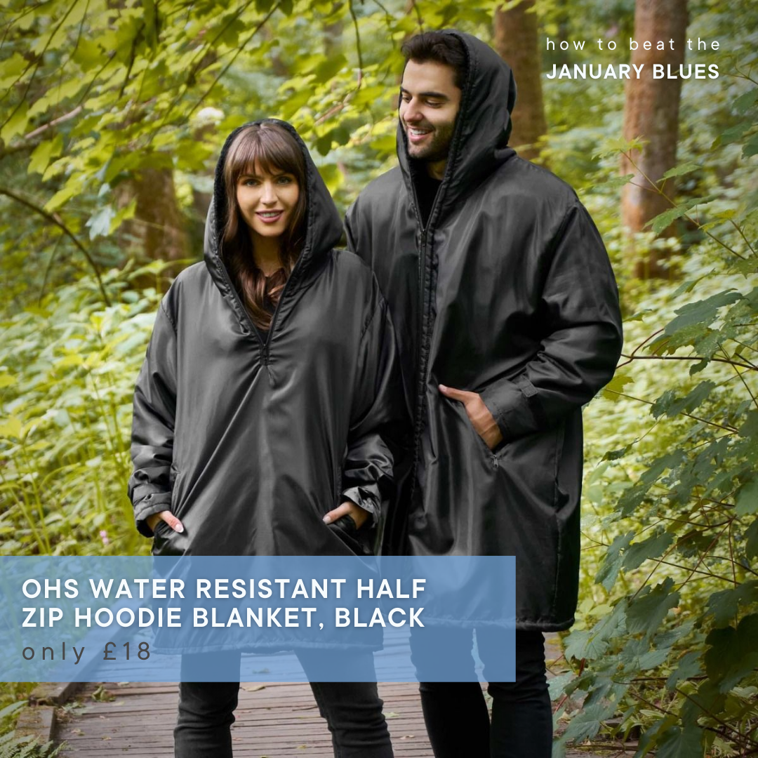 OHS Water Resistant Half Zip Hoodie Blanket