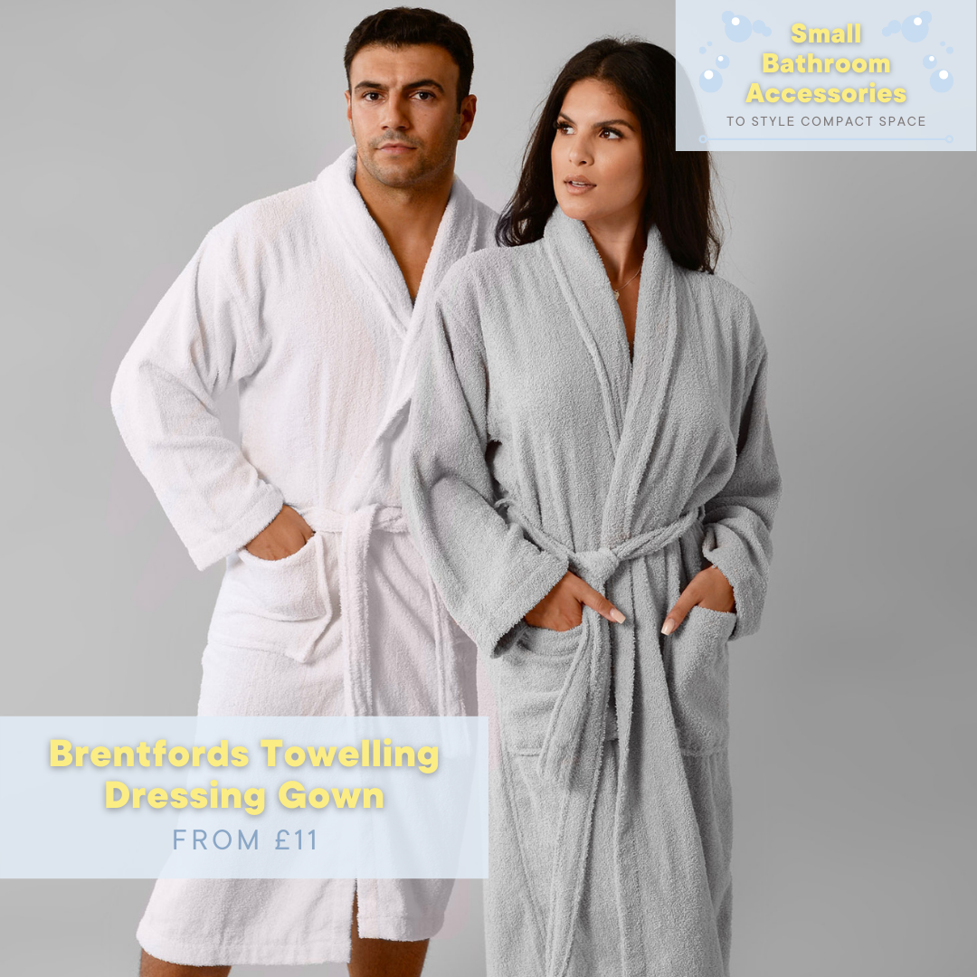 Brentfords 100% Cotton Towelling Dressing Gown