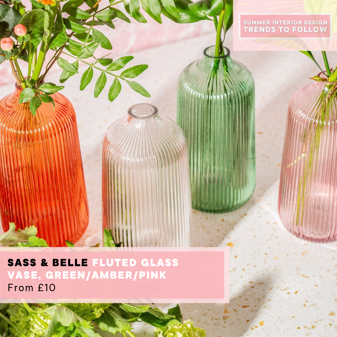 Sass & Belle Fluted Glass Vase