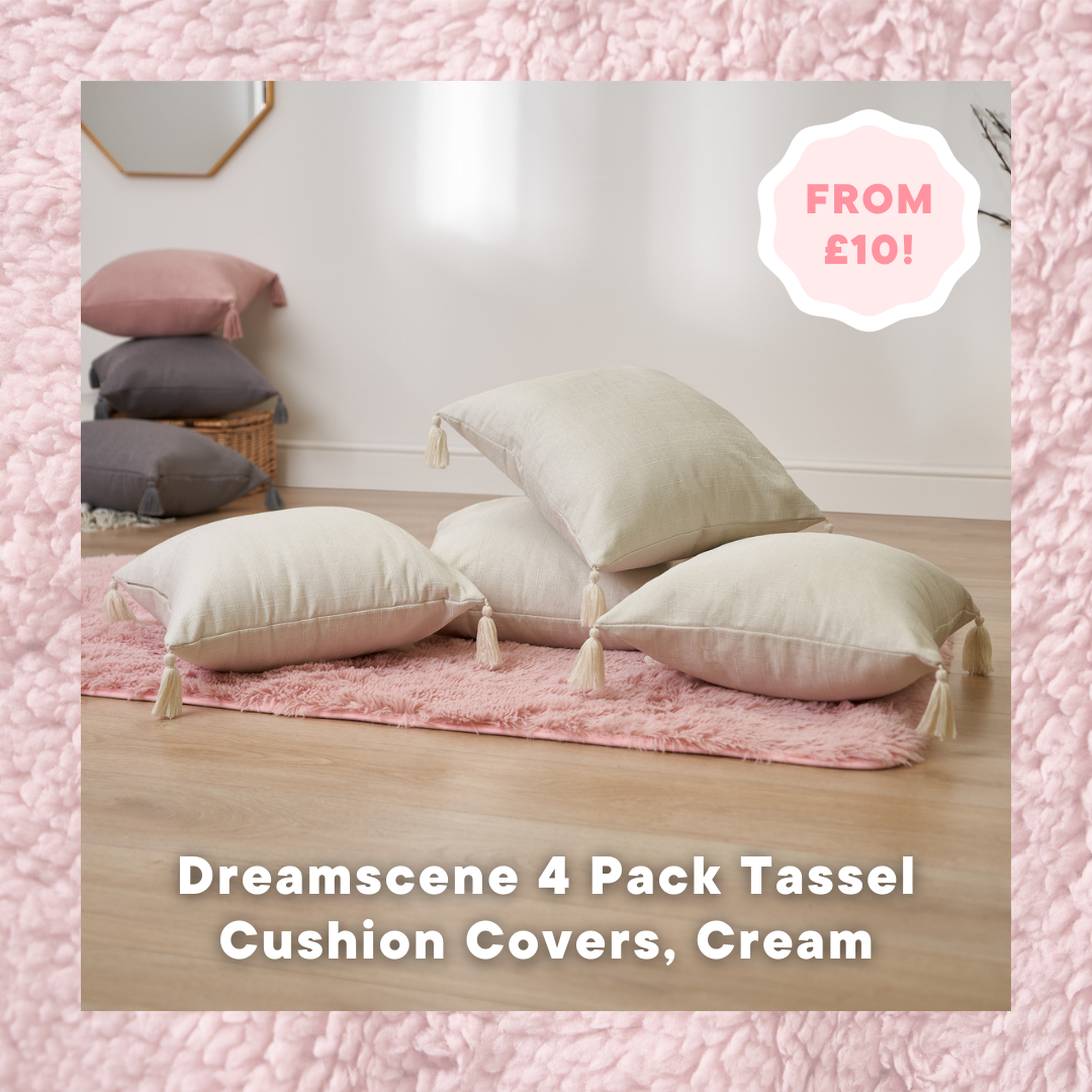 Dreamscene 4 Pack Tassel Cushion Covers