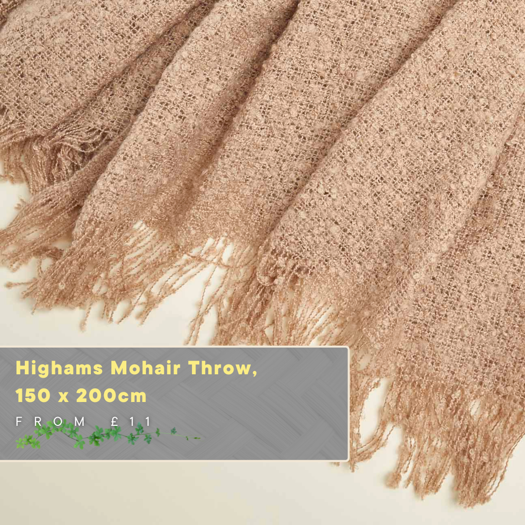 Highams Mohair Throw, 150 x 200cm