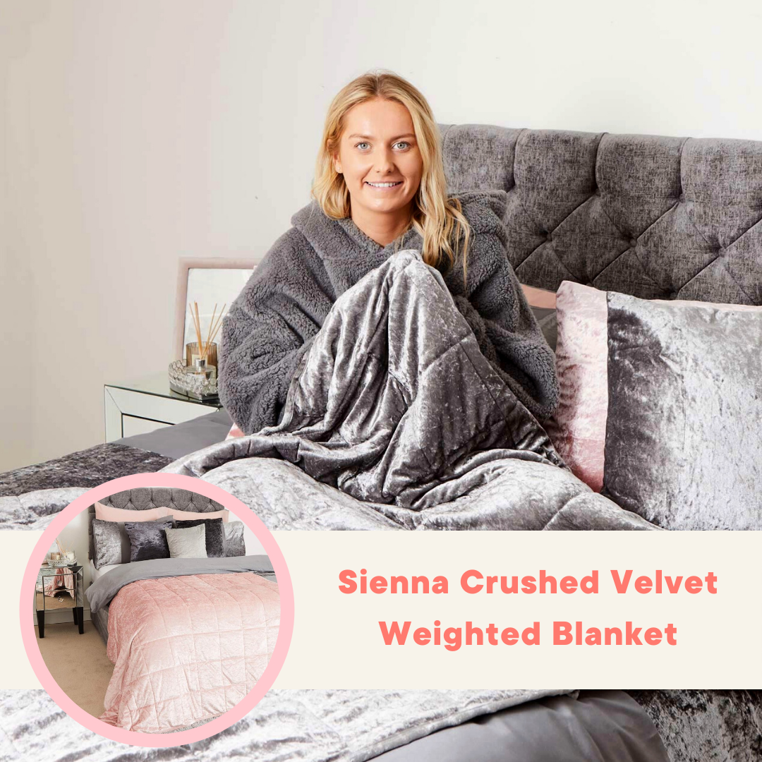 Sienna Crushed Velvet Weighted Blanket from Online Home Shop