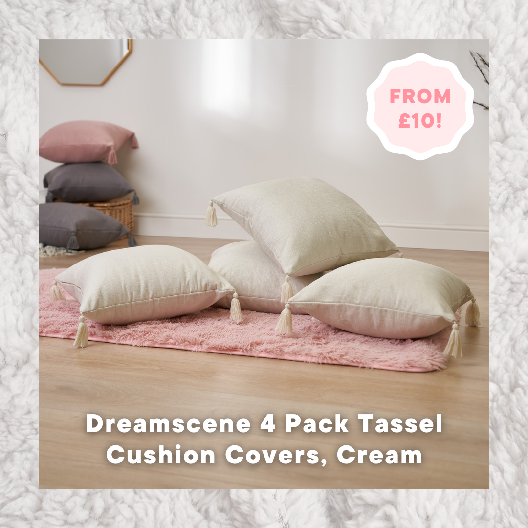 Dreamscene 4 Pack Tassel Cushion Covers