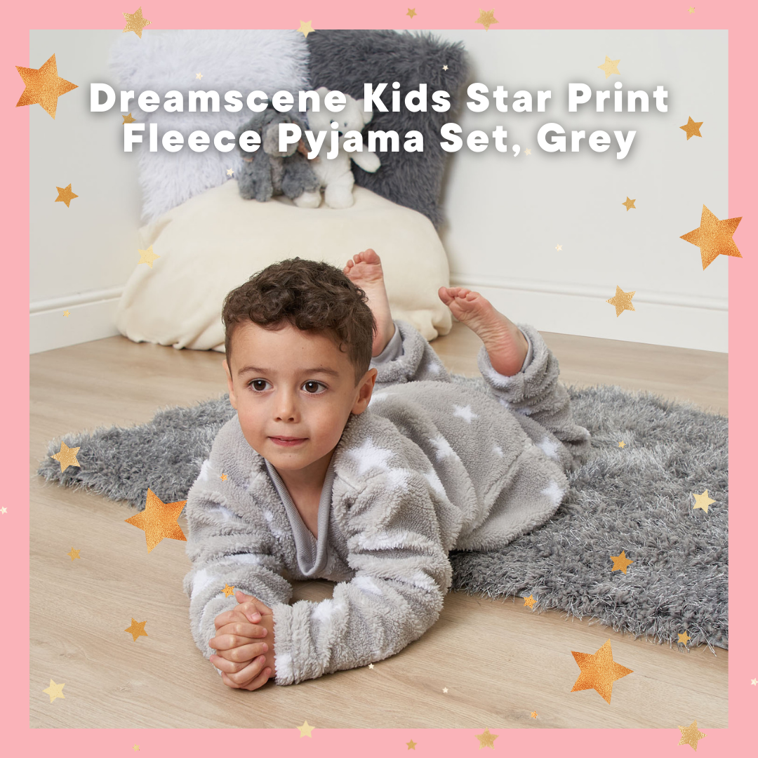 Dreamscene Kids Star Print Fleece Pyjama Set