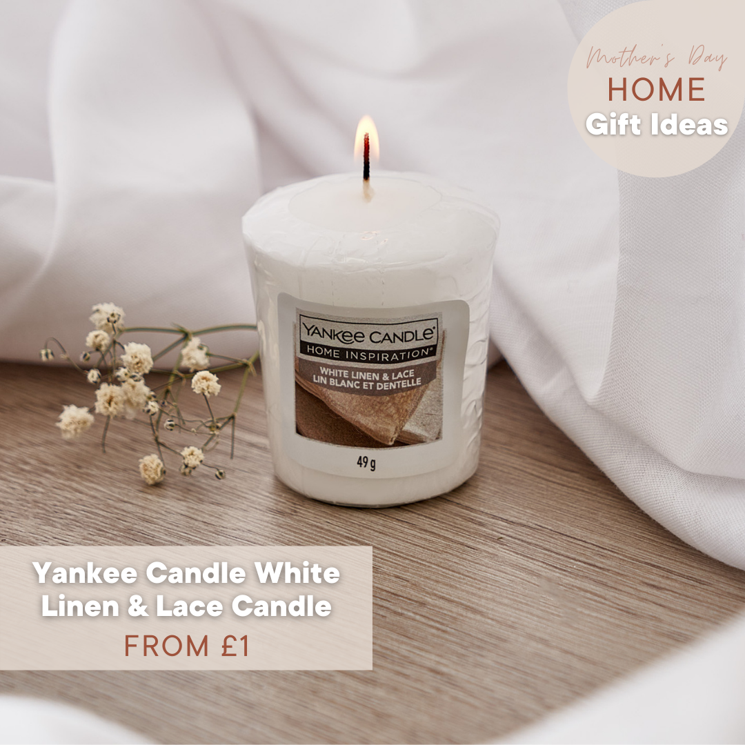 Yankee Candle White Linen & Lace Votive Candle